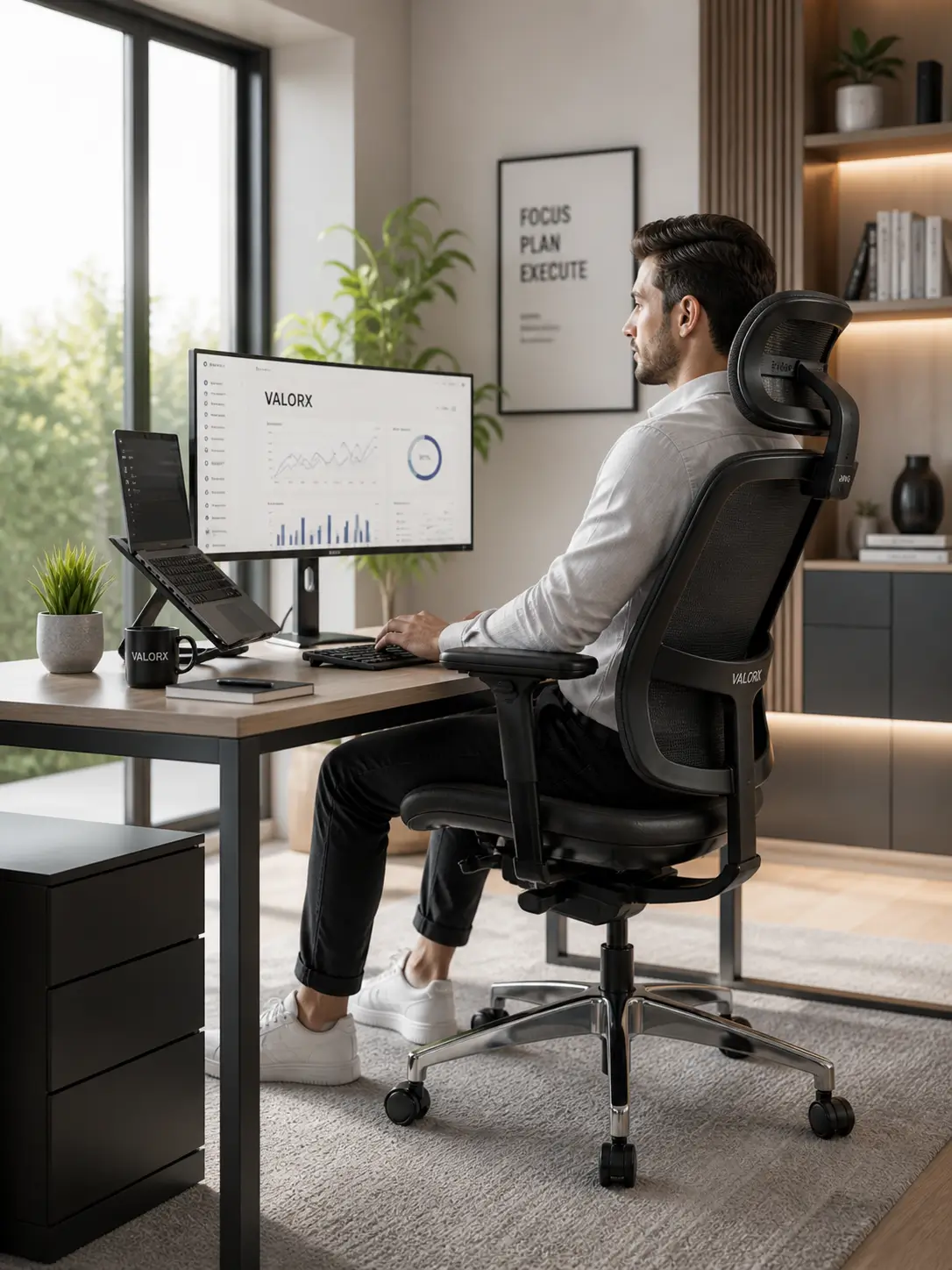 Focused office setup for deep work